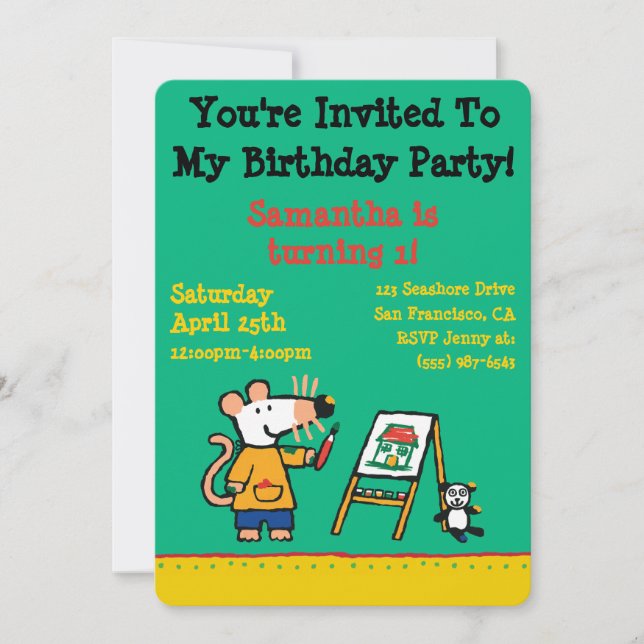 Invitation Peindre avec marguerite ! (Devant)