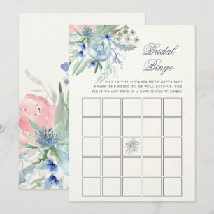 Invitation Peine bleue et rose   Fête des mariées Jeu de Bing