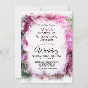 Invitation *~* Peine rose Peony Peinture Artistique AR1 Maria