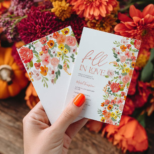 Invitation Peint à la main Automne automne dans l'amour Fête 