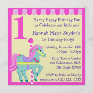 Invitation Peint Poney / Anniversaire