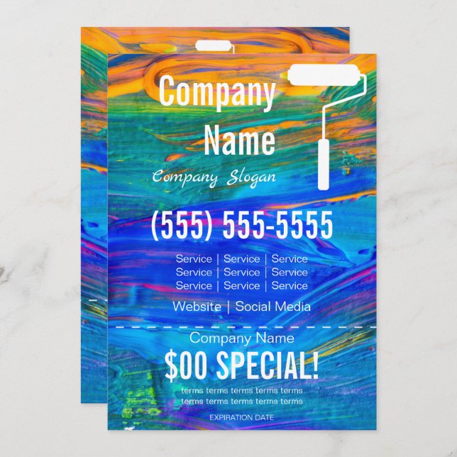 Invitation Peintre 5x7 (Devant / Derrière)