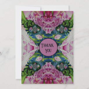 Invitation peinture Abstraite à l'aquarelle fleurie de pivoin