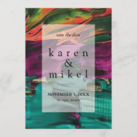 Peinture Abstraite Acrylique Enregistrer la date I