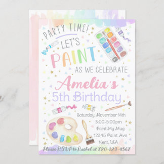 Invitation Peinture Anniversaire Invitation, Paint Party