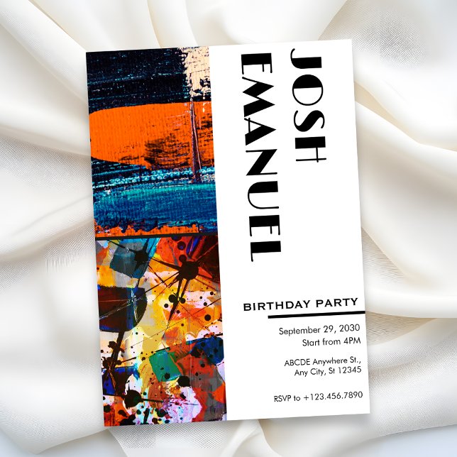 Invitation Peinture artistique abstraite  (Créateur téléchargé)