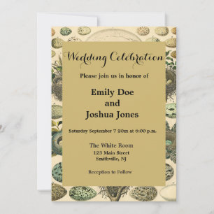 Invitation Peinture artistique de nid d'oeuf d'oiseau vintage