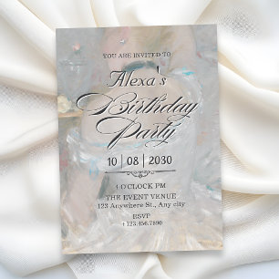 Invitation Peinture artistique esthétique anniversaire