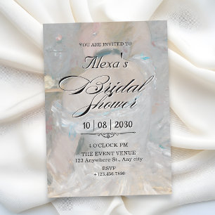 Invitation Peinture artistique esthétique douche de mariée