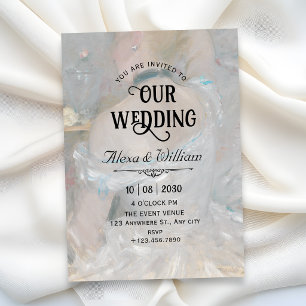 Invitation Peinture artistique esthétique mariage