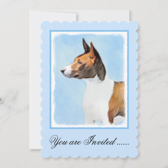 Invitation Peinture Basenji - Belle Art Original (Devant)