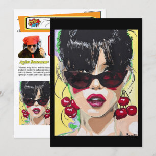 Invitation Peinture «Cherry Bombshell» sur une impression à p