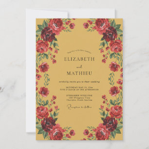 Invitation Peinture Crème de Cranson pour Mariage