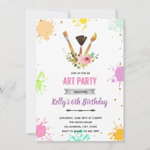 Invitation peinture d'art floral