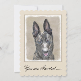 Invitation Peinture de berger hollandais - jolie art original