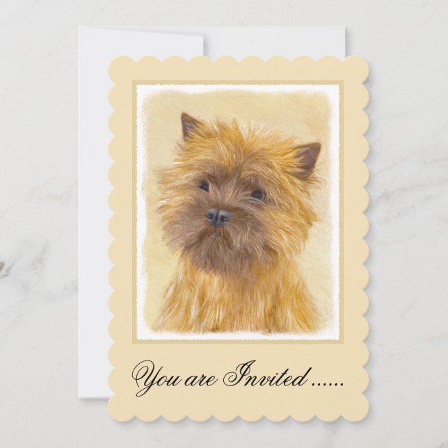 Invitation Peinture de Cairn Terrier - Cute Original Chien Ar (Devant)