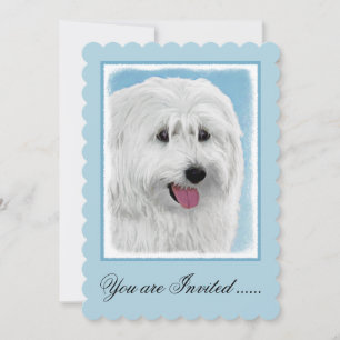 Invitation Peinture de chien des lowland polonais - Art du ch