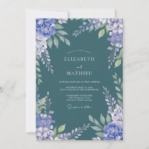 Invitation Peinture de mariage au lilas épicéa