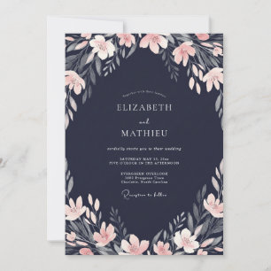 Invitation Peinture de mariage pêche de minuit