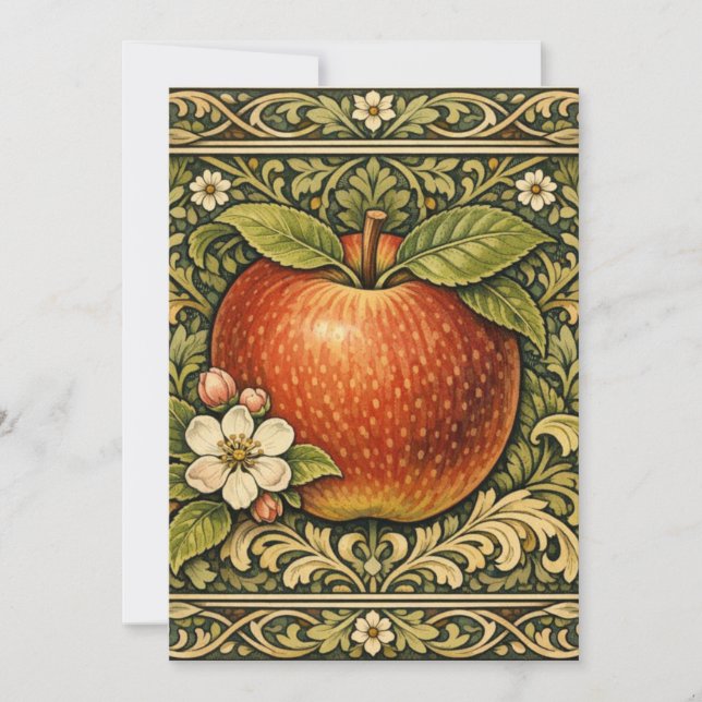 Invitation Peinture de pomme vintage  (Devant)