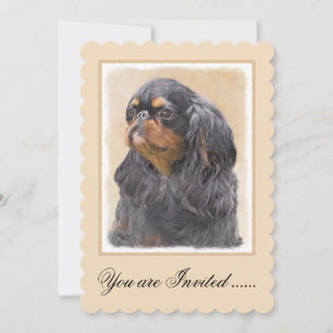 Invitation Peinture de Spaniel Toy Anglais Art Animalier Orig