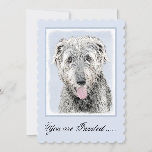 Invitation Peinture de Wolfhound en Irlande - Beau art origin (Devant)
