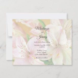 Invitation Peinture douce Alstromeria