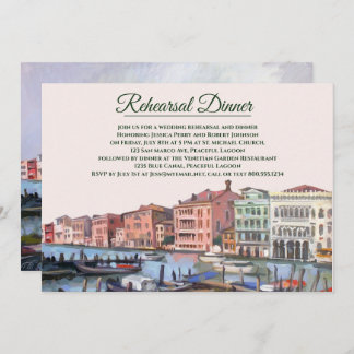 Invitation Peinture du Grand Canal | Dîner de répétition