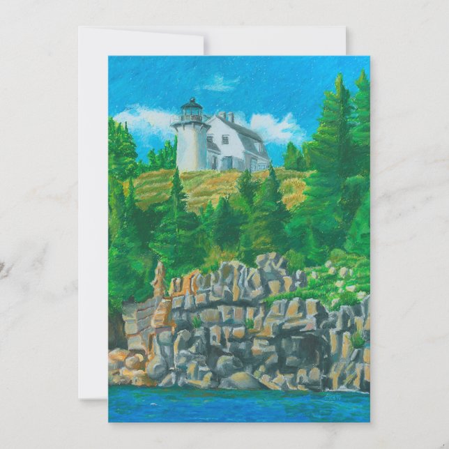 Invitation Peinture du phare de Bear Island (Devant)