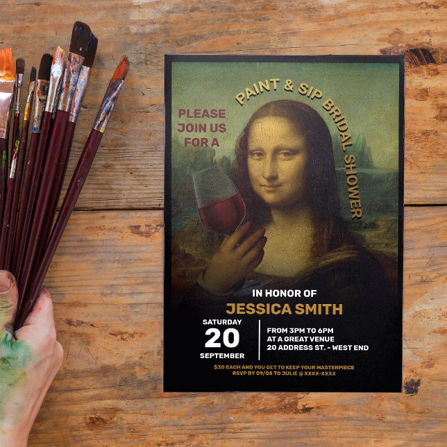 Invitation Peinture et Fête des mariées de sip (Créateur téléchargé)