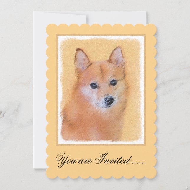 Invitation Peinture finlandaise Spitz - Jote Original Chien A (Devant)