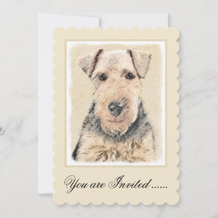 Invitation Peinture galloise Terrier - Cute Original Chien Ar