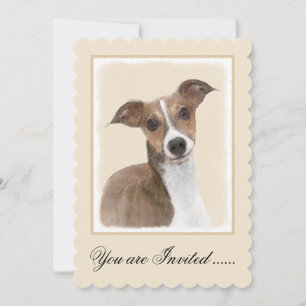 Invitation Peinture italienne Greyhound - Cute Original Chien