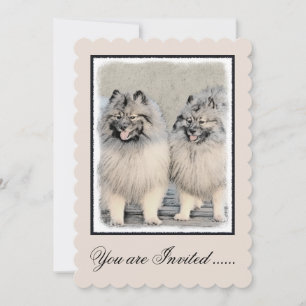 Invitation Peinture Keeshond Brothers - Art Chien original