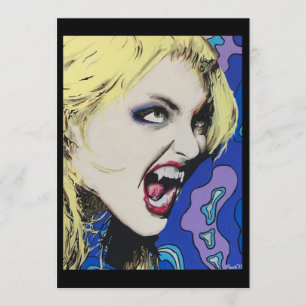 Invitation Peinture «Kiss Hard» sur une impression à petite é