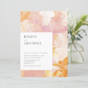 Invitation Peinture moderne Mariage Abstrait