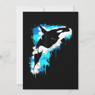 Invitation Peinture Orca Whale Watercolor Peinture arimente
