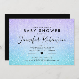 Invitation Peinture pourpre de parties scintillantes de