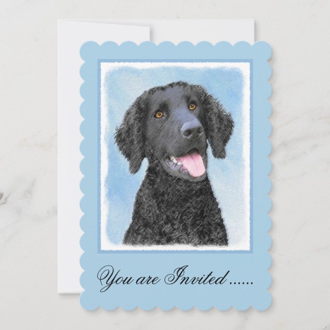 Invitation Peinture Retriever recouverte de boue - Art Chien  (Devant)