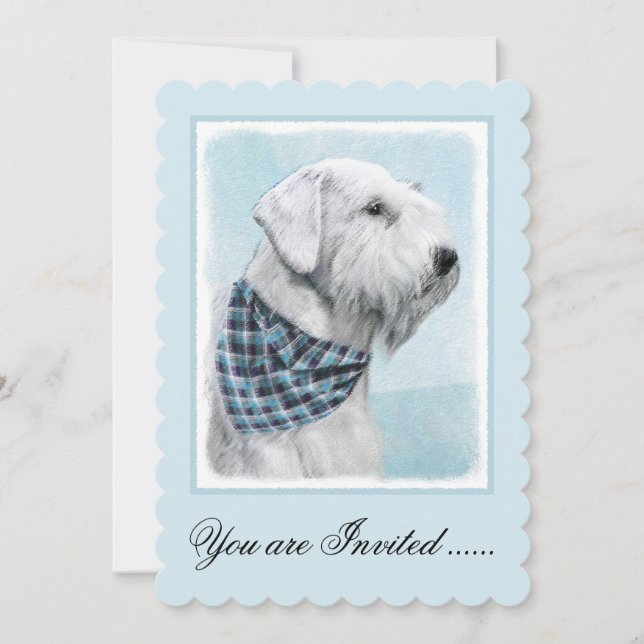 Invitation Peinture Sealyham Terrier - Cute Original Chien Ar (Devant)