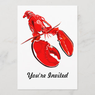 Invitation Peinture simple de homard