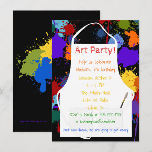 Invitation Peintures de Brights de partie d'art