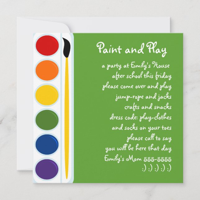 Invitation Peintures et brosses (Devant)