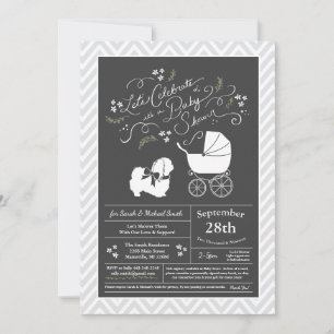 Invitation Pekingese Baby shower Chien Neutre