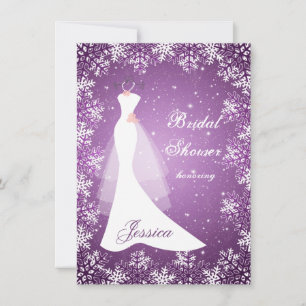 Invitation Pelouse Mariage, flocons de neige sur Fête de l'ma