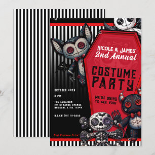 Invitation Peluches Voodoo Cercueil Costume de fête d'Hallowe