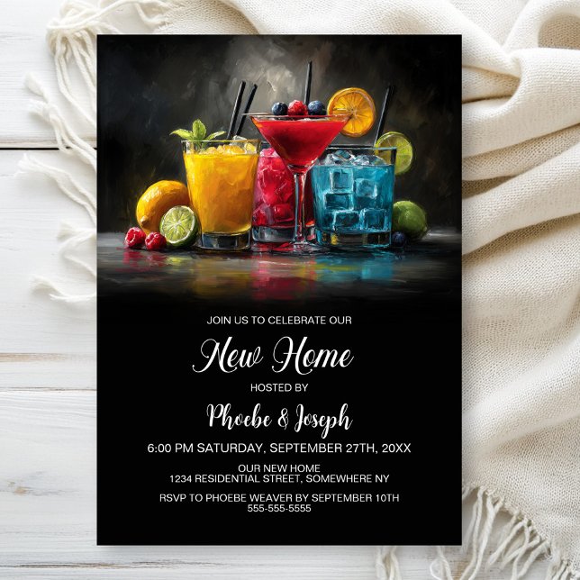 Invitation Pendaison de Crémaillère Cocktail Party (Créateur téléchargé)