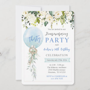Invitation Pendaison de crémaillère et anniversaire personnal