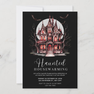 Invitation Pendaison de Crémaillère Maison Hantée Halloween
