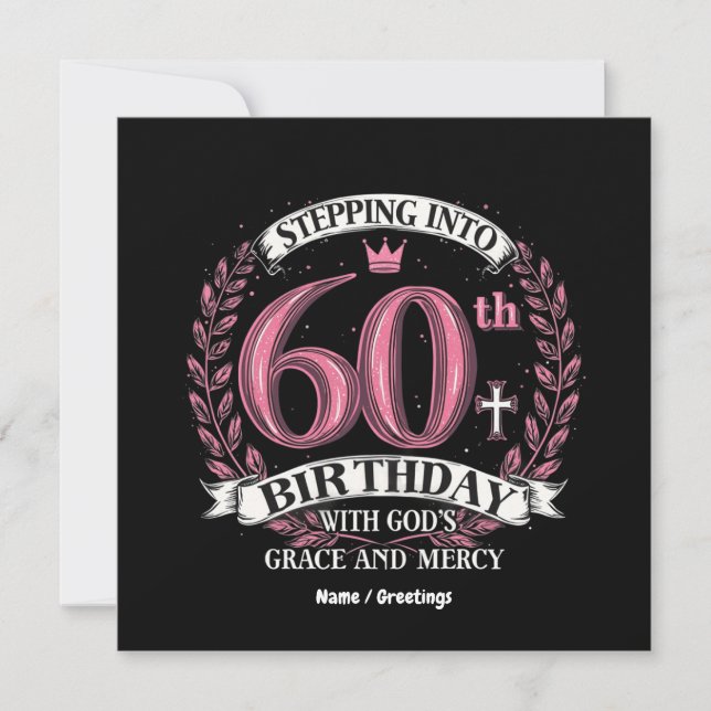 Invitation Pénétrer dans le 60e anniversaire avec la grâce de (Devant)